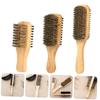 Beaupretty 3pcs Boar Bristle Beard Grooming Brush for Men Double-sided Beard Care Tool for Cleaning Softening Styling Includes Brushes view 4