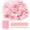 40 Sets Professional Manicure Press On Nail Tool Kit, Pink Disposable Manicure Nail Supplies kit with Mini Nail File,Mini Nail Buffer,Nail Stick view 1