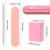 40 Sets Professional Manicure Press On Nail Tool Kit, Pink Disposable Manicure Nail Supplies kit with Mini Nail File,Mini Nail Buffer,Nail Stick view 2