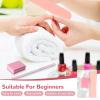 40 Sets Professional Manicure Press On Nail Tool Kit, Pink Disposable Manicure Nail Supplies kit with Mini Nail File,Mini Nail Buffer,Nail Stick view 3