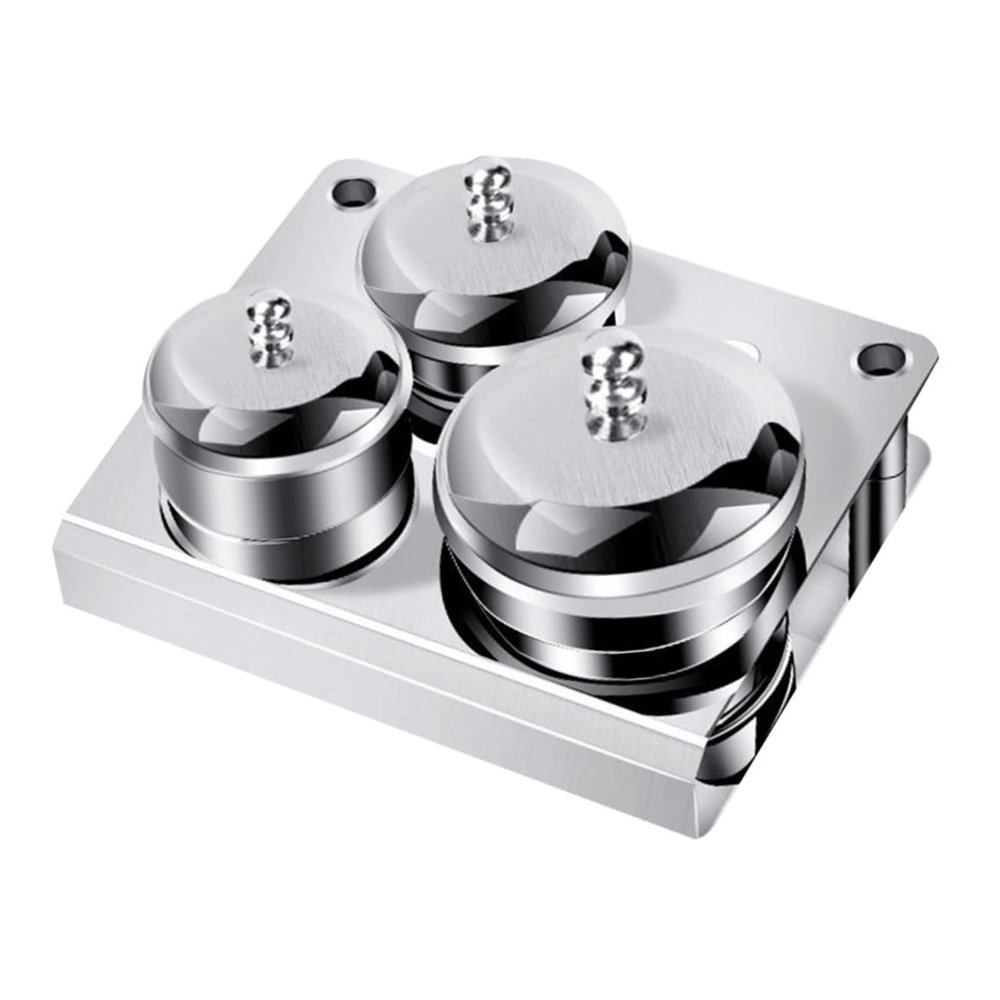 3 Piece Stainless Steel Nail Liquid and Powder Cups with Lid