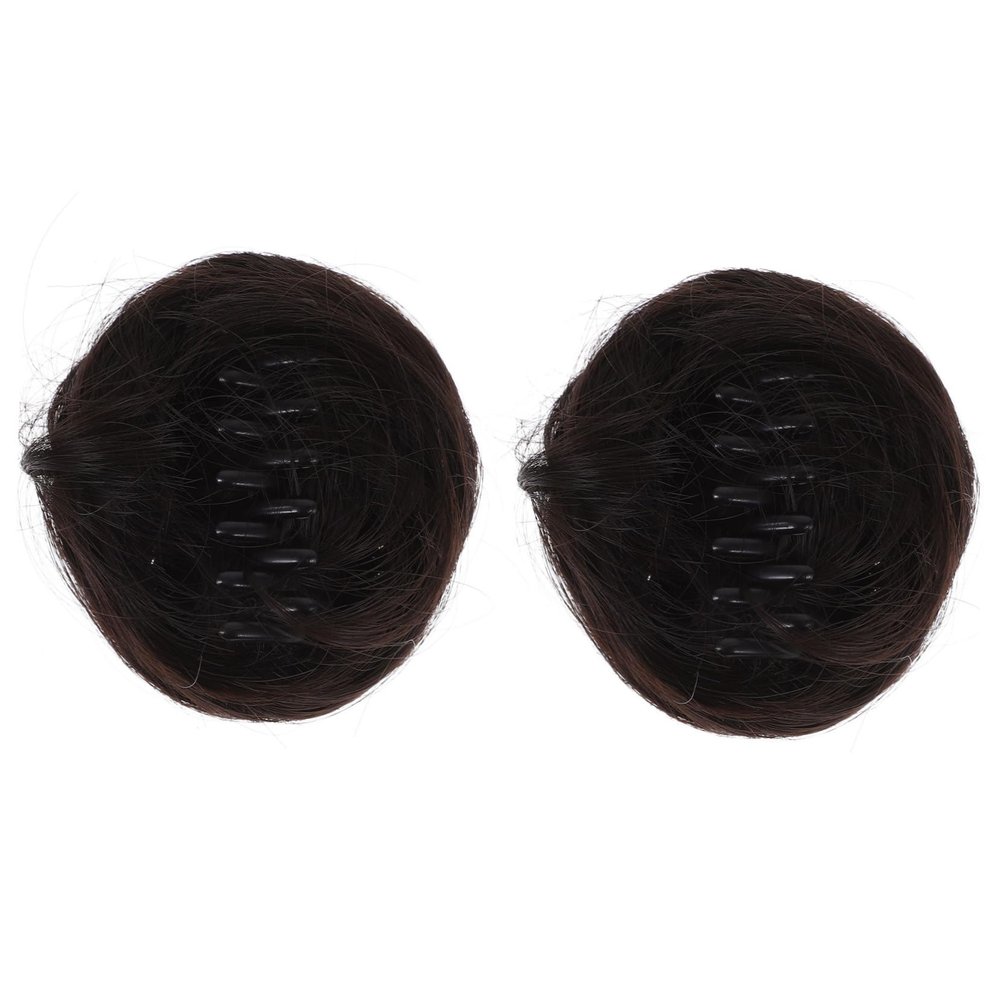 Beaupretty 2pcs Clip Hair Buns for Women Lightweight Updo Ponytail Hairpiece Faux Bun Extensions for Natural Look for Weddings Proms and Evenings