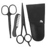 VALICLUD 1set Beard Care Stainless Steel Trimming Scissors Comb and Storage Bag for Men Grooming Kit for Home and Travel Use view 1