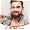 VALICLUD 1set Beard Care Stainless Steel Trimming Scissors Comb and Storage Bag for Men Grooming Kit for Home and Travel Use view 4