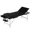 Black Foldable Massage Table 3 Zones with Aluminum Frame,Health & Beauty,Personal Care,Massage & Relaxation,Massage Tables,110092 view 1