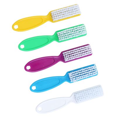 LIFKOME 10pcs Long Handle Fingernail Brush Set Nail Cleaning Brushes for Manicure Care Stiff Bristles for Professional and Home Use Random Color
