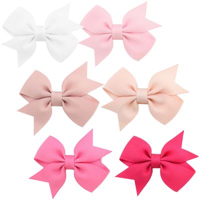 CORHAD 12Pcs Boys and Girls Handmade Bow Clips for Girls Small Grosgrain Hair Barrettes Alligator Clips Baby Hair Accessories for Toddlers and Newborns
