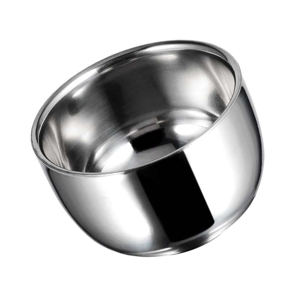 PENIKOKO 1pc Men Stainless Steel Shaving Foaming Bowl Bubble Container for Shaving Soap for Travel and Easy Cleaning for Father Day
