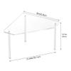 2Pcs Transparent Acrylic Bathroom Corner Shelf Clear Floating Bath Shower Rack Stackable Makeup Display view 3