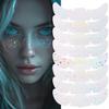 8PCS Glitter Freckles, Glitter Freckles Face Tattoo, Sparkle Freckles for Women and Kids, Cute Star Waterproof Gold Temporary Face Tattoos Glitter Glow Up Patches (8PCSA Holographic Multicolor) view 1