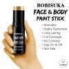 BOBISUKA Metallic Gold Face & Body Paint Stick Water-Based Washable Face Paint Makeup Stick for Halloween Skeleton, Skull, Robot, Goth, Fox,, Cosplay, SFX, Sports Eye Black & Costume Party view 2