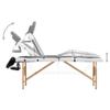 Foldable Massage Table 4 Zones Wood Black and White,Health & Beauty,Personal Care,Massage & Relaxation,Massage Tables,110220 view 3