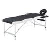 2-Zone Foldable Massage Table Aluminum Black and White,Health & Beauty,Personal Care,Massage & Relaxation,Massage Tables,110228 view 1