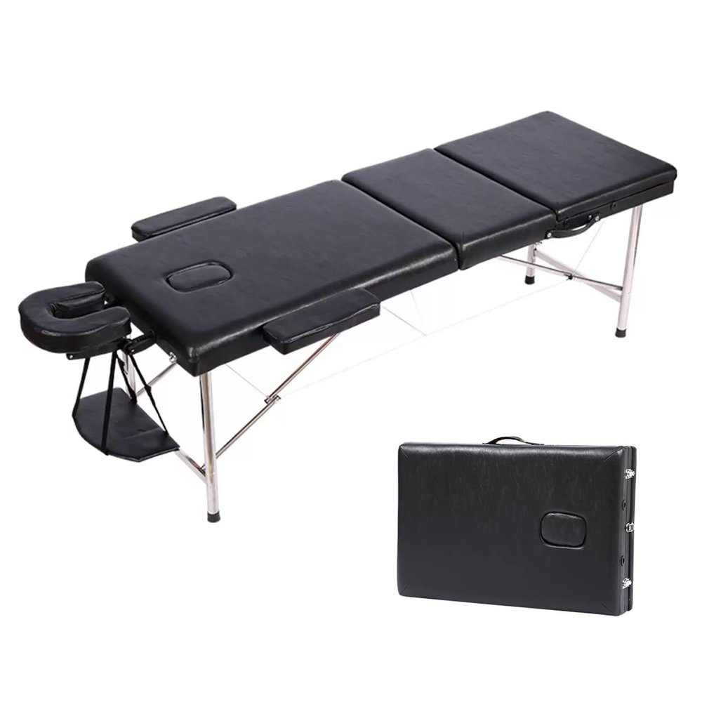Adjustable Massage Table, Portable Esthetician Bed with U-Shaped Headrest, Foldable Physical Therapy Tattoo Table for Beauty Salon, Professional Massage Shop, Family