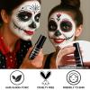 BOBISUKA Black Face & Body Paint Stick Water-Based Washable Face Paint Makeup Stick for Halloween Clown, Skeleton, Skull, Joker, Cosplay, SFX, Sports Eye Black & Costume Party view 3