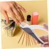 Healeved Stainless Steel Nail Clippers for False Nails 1 Piece U-Shaped Cutter Sanding Handle Manicure Tool and view 4