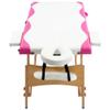 Foldable Massage Table 2 Zones Wood White and Pink,Health & Beauty,Personal Care,Massage & Relaxation,Massage Tables,110210 view 4