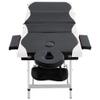 4-Zone Foldable Massage Table Aluminum Black and White,Health & Beauty,Personal Care,Massage & Relaxation,Massage Tables,110244 view 2