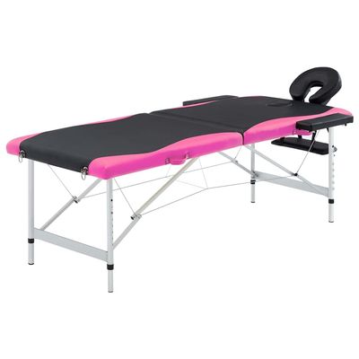 2-Zone Foldable Massage Table Aluminum Black and Pink,Health & Beauty,Personal Care,Massage & Relaxation,Massage Tables,110232