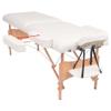 2-Zone Folding Massage Table and Stool Set 3.9" Thick White,Health & Beauty,Personal Care,Massage & Relaxation,Massage Tables,110154 view 3