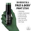 BOBISUKA Green Face & Body Paint Stick Water-Based Washable Face Paint Makeup Stick for Halloween Zombie, Witch, Hulk, Goblin, Hunting, Camo, Cosplay, SFX, Sports Eye Black & Costume Party view 2