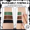 BOBISUKA Green Face & Body Paint Stick Water-Based Washable Face Paint Makeup Stick for Halloween Zombie, Witch, Hulk, Goblin, Hunting, Camo, Cosplay, SFX, Sports Eye Black & Costume Party view 4