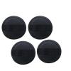4 Counts Shower and Bath Tool, Deep Cleansing Body Scrubber for Gentle Skin Renewal, Black Round Shower Exfoliating Pads(Coarse Texture-4pcs,Strap Style) view 1