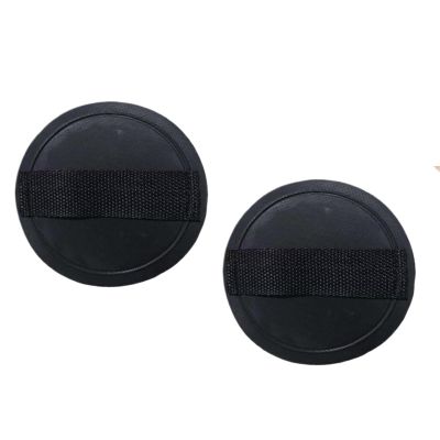 4 Counts Shower and Bath Tool, Deep Cleansing Body Scrubber for Gentle Skin Renewal, Black Round Shower Exfoliating Pads(Fine Lines-2pcs,Strap Style)