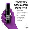 BOBISUKA Purple Face & Body Paint Stick Water-Based Washable Face Paint Makeup Stick for Halloween Witch, Zombie, Skull, Clown, Butterfly, Galaxy, Cosplay, SFX, Sports Eye Black & Costume Party view 2