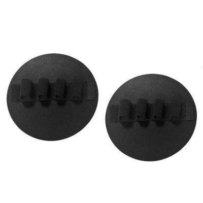 4 Counts Shower and Bath Tool, Deep Cleansing Body Scrubber for Gentle Skin Renewal, Black Round Shower Exfoliating Pads(Coarse Texture-2pcs,Finger Style)