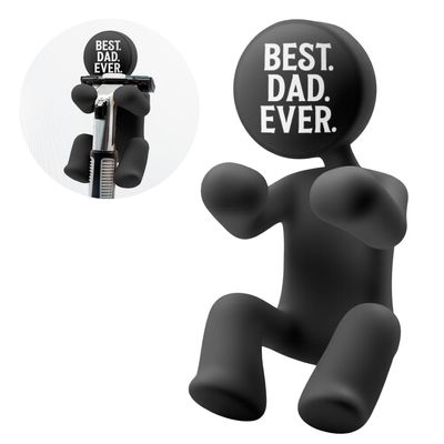 AGMDESIGN Best Dad Ever Silicone Razor Holder, Funny Bathroom Decor for Razors, Cool Gadgets Leg Razor Holder for Inside Shower, Fathers Day Birthday Gifts for Men Dad Husband Grandpa