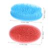 SHERCHPRY 2pcs Double-Sided Silicone Bath Scrubber for Sensory Training Exfoliating Body Brush and Pink for Gentle Cleansing and Shower Use for Babies and Sensitive Skin view 2