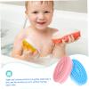 SHERCHPRY 2pcs Double-Sided Silicone Bath Scrubber for Sensory Training Exfoliating Body Brush and Pink for Gentle Cleansing and Shower Use for Babies and Sensitive Skin view 3