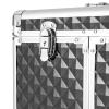 Aluminum Frame Rolling Makeup Train Case, 33Lbs Load-Bearing Cosmetic Trolley with 3-Tier Adjustable Tray & Lockable Design 360 Swivel Wheels, Professional Organizer for Salon, Travel & Stylists view 4