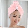 BAZEITFLOW 3pcs Hair Drying Towels for Women Absorbent Coral Fleece Wraps Quick Dry Hair Caps for Travel Reduces Frizz Convenient view 3