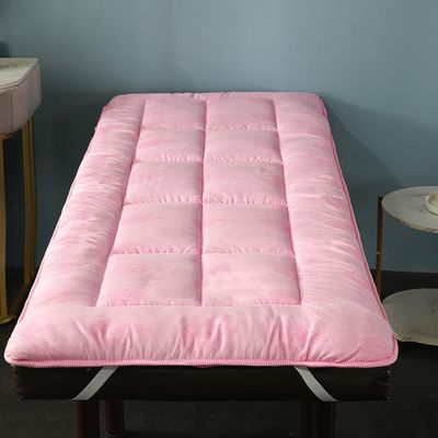 Pink,60 * 180cm,LDLCYCN Spa Massage Table Pad Without Face Hole Lash Bed Pad Cover with Non Slip Elastic Band Fluffy Beauty Salon Bed Pad for Tattoo Table Beauty Bed Square Head Washable