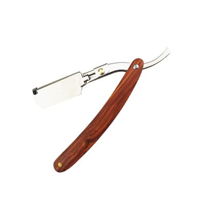 Gogogmee Wooden Handle Double Edge Barber Razor for Men Vintage Metal Shaving Tool Safe Manual Razor for Close Shaving for Barbers and Personal Grooming