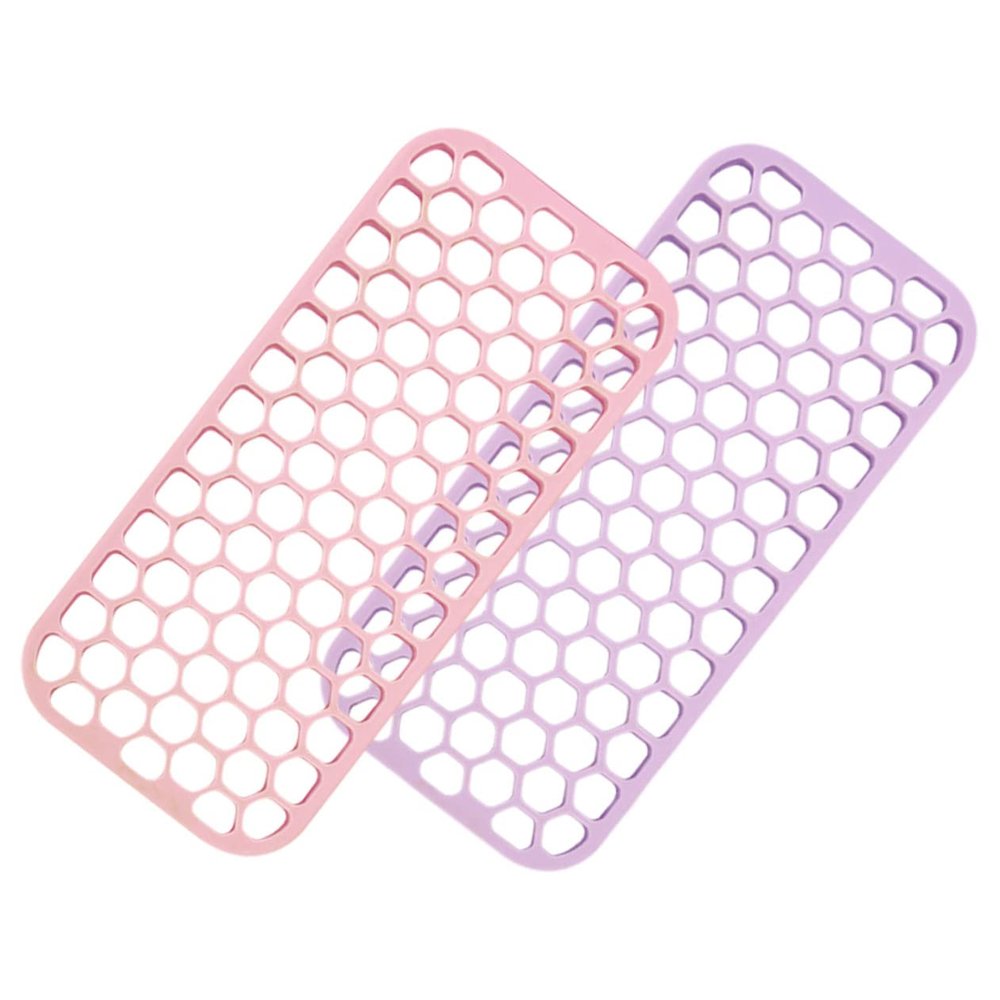 DEARMAMY 2pcs Silicone Heat Resistant Mat for Hair Tools Non-Slip Curling Iron Holder Table Protector