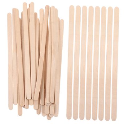Beaupretty 100pcs Wooden Waxing Sticks Spatula for Hair Removal Durable Applicators with Edges for Waxing Eyebrow Shaping and Various Beauty Needs