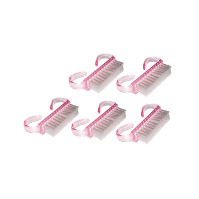 DEARMAMY 5pcs Professional Nail Dust Brush Set Portable Handle Soft Bristles for Effective Nail Cleaning for Manicure and Pedicure Use
