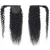 Wrap Around Ponytail Extension Human Hair Ponytail Extensions Pony Tail Real Remy Hair Curly Clip in Human Hair ponytail 100g/Piece Natural Color (1 Piece,Curly, 16inch) view 2