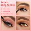 Eyeliner Stamp, Gel Eyeliner Set, Double-Ended Winged Stamp Set, Foldable Smudge-Proof Waterproof Eyeliners Tool, for All Eye Beginners Eyeliners, Easily Draw Exquisite Makeup Look (Brown) view 3