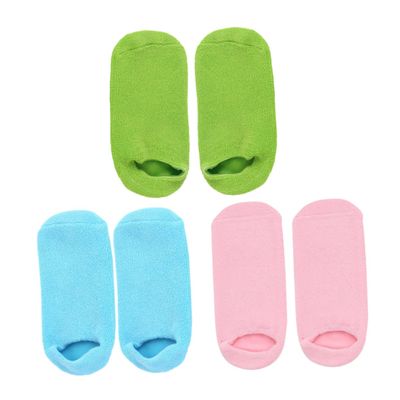 BESTYASH 3 Pairs Moisturizing Gel Socks for Foot Care Softening Foot Masks for Home and Salon Use Essential Oil Infused Spa Quality Non All