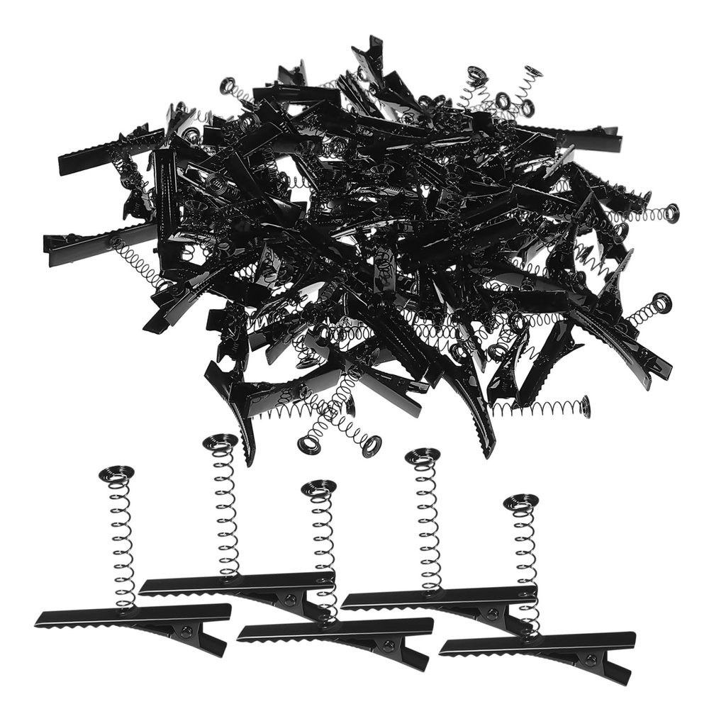 100pcs Spring Duckbill Clips Durable Iron Hairpin DIY Accessories for Creative Headdresses Convenient Design for Easy Fixing for Handmade Hair Clip Projects