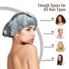 Eiffel Tower Winter Rainy Satin Bonnet Silk Bonnet, Hair Bonnet For Sleeping, Soft Double Layer Silk Sleeping Cap Hair Wrap For Women Natural Curly Braided Long Hair view 3