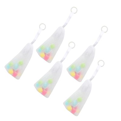 Beavorty 5pcs Efficient Bubbling Soap Net for Handmade Facial Soap Exfoliating Bath Sponge