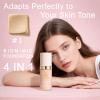 4-in-1 Magic Neutral-Tone Concealer | Korean Hydrating Full Coverage Foundation | Waterproof Color Balancer & Imperfection Eraser (#1 Fair) view 2