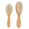 SHERCHPRY 2pcs Wool Hair Brush Set Wooden Handle Neck Duster Broken Hair Cleaning Tool for Barbers for Neck Cleaning and Beard Grooming view 1