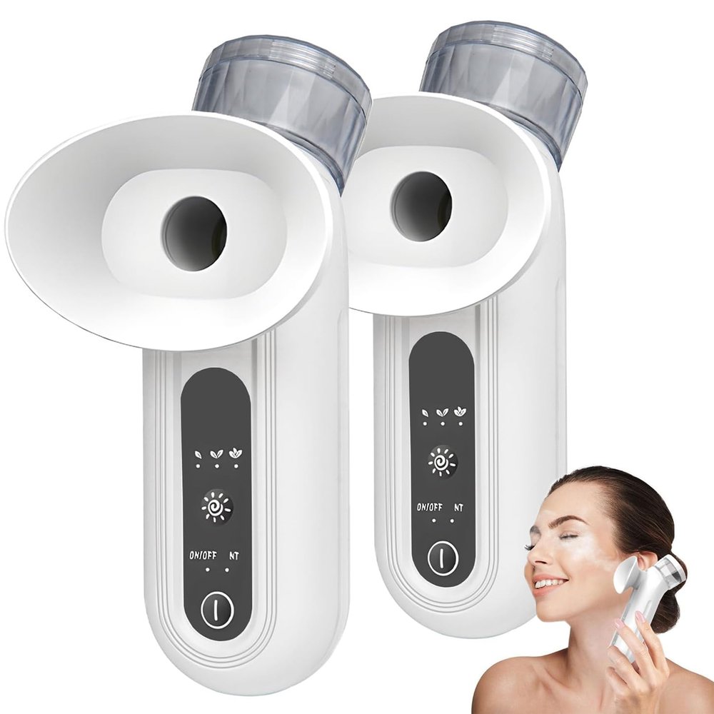 Mavdecll 2 Pcs Eye Steamer, Nano Eye Mist Steam Sprayer, Cold & Hot Compress Modes, 3 Levels Adjustable Temperature, Relieve Eye Fatigue, Moisturizing and Soothing, for Dry Eyes