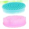 CALLARON 2pcs Silicone Bath Brush Set for Babies Soft Massage Shower Scrubbers Gentle Shampoo Cleansing Tools for Infant Bathing and Sensory Training view 4